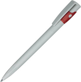H392EW/08 - KIKI ECOLINE, ручка шариковая, серый/красный, экопластик