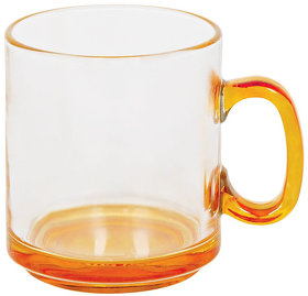 H22503/06 - Кружка "Joyful",прозрачная с оранжевым,300мл,стекло