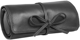 H19707/35 - Футляр для украшений  "Милан",  черный, 16х5х7 см,  кожа, подарочная упаковка