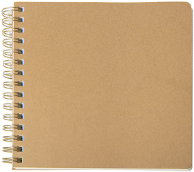 Скетчбук АКВАРЕЛЬ II на пружине, 195  х 195 мм, крафтовая обложка, акварельная бумага, 80 листов