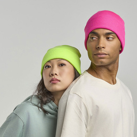 Шапка вязаная  двойная Wind-S, зелёный, 100% переработанный полиэстер