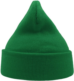 Шапка вязаная  двойная Wind-S, зелёный, 100% переработанный полиэстер