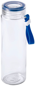 Бутылка для воды HELUX, 420 мл, стекло, прозрачный, синий (H346583/24)