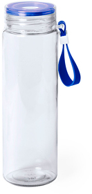 Бутылка для воды HELUX, 420 мл, стекло, прозрачный, синий