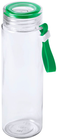 Бутылка для воды HELUX, 420 мл, стекло, прозрачный, зеленый