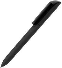 H29418/35 - Ручка шариковая FLOW PURE,черный корпус/прозрачный клип, покрытие soft touch, пластик
