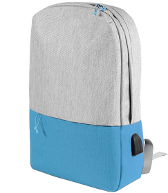 Рюкзак "Beam light",св.серый/голубой, 44х30х10 см, ткань верха: 100% поли-д, под-ка: 100% пол-тер (H970155/22)