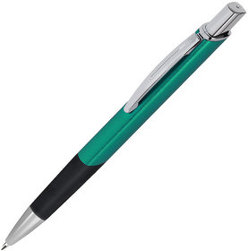 H16508/15 - SQUARE, ручка шариковая с грипом, зеленый/хром, металл