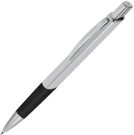 H16508/47 - SQUARE, ручка шариковая с грипом, серебристый/хром, металл