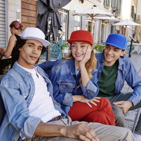 Бейсболка SNAP FIVE-S, 5 клиньев, пласт. застежка, серый, 100% переработанный полиэстер, 300 г/м2