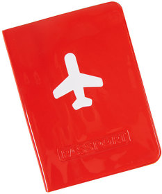 H343927/08 - Обложка для паспорта "Flight" 10 x 13,8 см, ПВХ, красный