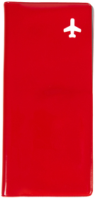 H343928/08 - Обложка для тревел-документов "Flight" 10,3 x 21,8 см, ПВХ, красный