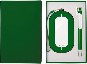 Набор SEASHELL-2:Универсальный аккумулятор(6000 mAh) и ручка в подарочной коробке,зеленый, шт