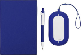 Набор SEASHELL-2:Универсальный аккумулятор(6000 mAh) и ручка в подарочной коробке,синий, шт