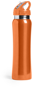 H346280/05 - Бутылка для воды SMALY с трубочкой, оранжевый, 800 мл, нержавеющая сталь