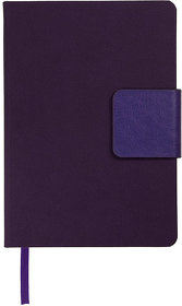 Ежедневник недатированный Stevie, А5, фиолетовый, кремовый блок, без обреза