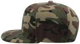 Бейсболка SNAP BACK, 6 клиньев, пластик. застежка, камуфляж,100% полиэстер/100% хлопок,400 г/м2