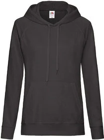 Толстовка женская "LIGHTWEIGHT", черный, 80% хлопок, 20% полиэстер, 240 г/м2 (H621480.36)