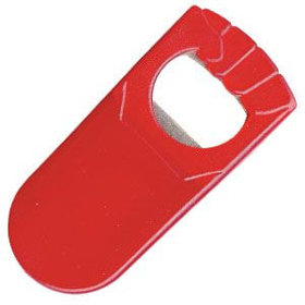 Открывалка "Кулачок" красная, 9,5х4,5х1,2 см;  фростированный пластик/ тампопечать (H7104/08)