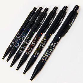 ENIGMA, ручка шариковая, черный/желтый, металл, пластик, софт-покрытие