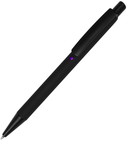 H40501/35/11 - ENIGMA, ручка шариковая, черный/фиолетовый, металл, пластик, софт-покрытие