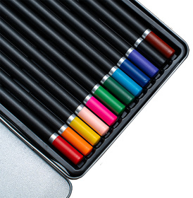 Набор цветных карандашей PROFESSIONAL, 12 цветов,  в металлической коробке, дерево