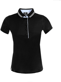 Рубашка поло женская RODI LADY, черный, 100% хлопок,180 г/м2