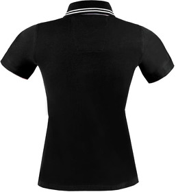 Рубашка поло женская RODI LADY, черный, 100% хлопок,180 г/м2