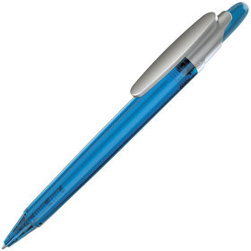 H503F/65 - OTTO FROST SAT, ручка шариковая, фростированный голубой/серебристый клип, пластик
