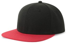Бейсболка "SNAP BACK-S", 6 клиньев, пластик. застежка, черн.+крас, 100% перераб. полиэстер 300 гр/м2 (H25424-S.358)