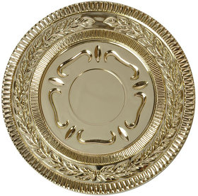 Медаль наградная "Золото"; золотистый; 12х12х2,2 см; D=8,7 см; металл, дерево, стекло; лазерная грав (H6640/49)