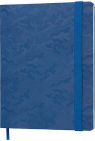 H21228/26 - Бизнес-блокнот Tabby Biggy, гибкая обложка, в клетку, темно-синий