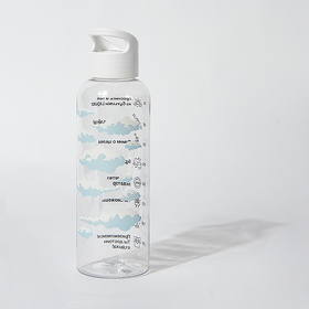 Бутылка для воды LIQUID, 500 мл; 22х6,5см, синий, пластик rPET