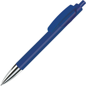 TRIS CHROME, ручка шариковая, синий/хром, пластик