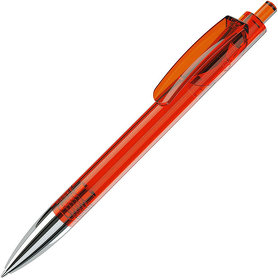 TRIS CHROME LX, ручка шариковая, прозрачный оранжевый/хром, пластик (H206/48/63)