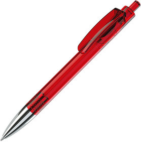 H206/48/67 - TRIS CHROME LX, ручка шариковая, прозрачный красный/хром, пластик