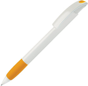 NOVE, ручка шариковая с грипом, желтый/белый, пластик (H150/03)