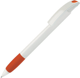 H150/05 - NOVE, ручка шариковая с грипом, оранжевый/белый, пластик