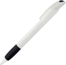 H150/35 - NOVE, ручка шариковая с грипом, черный/белый, пластик