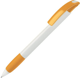 NOVE, ручка шариковая с грипом, желтый/белый, пластик