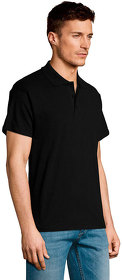 Рубашка поло мужская SUMMER II, чёрный, 100% хлопок, 170 г/м2