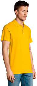 Рубашка поло мужская SUMMER II, солнечно-желтый, 100% х/б, 170г/м2