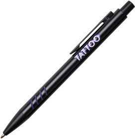 TATTOO, ручка шариковая, черный с фиолетовыми вставками grip, металл