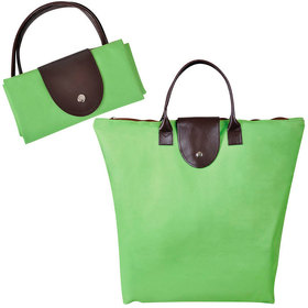 Сумка для шопинга, "Glam UP"  зелёный, 39х29х7, Полиэстер 600D, иск кожа (H8442/15)
