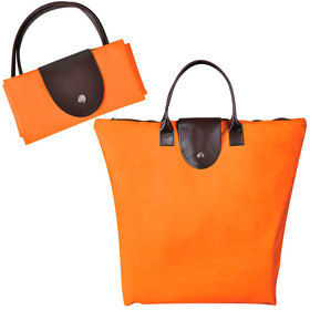 Сумка для шопинга, "Glam UP" оранжевый, 39х29х7, Полиэстер 600D, иск кожа, (H8442/06)