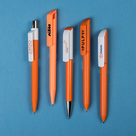 Ручка шариковая DOT, оранжевый, пластик