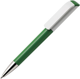 H29447/15 - Ручка шариковая TAG, зеленый корпус/белый клип, пластик