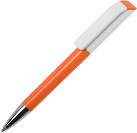 H29447/05 - Ручка шариковая TAG, оранжевый корпус/белый клип, пластик