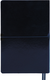Ежедневник недатированный Save , A5, темно-синий,  рециклированная кожа, кремовый блок, подарочная к