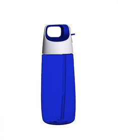 H1116/24 - Бутылка для воды TUBE, 700 мл; 24х8см, синий, пластик rPET